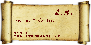 Levius Azálea névjegykártya